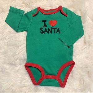 I Love Santa Long Sleeve Onesie